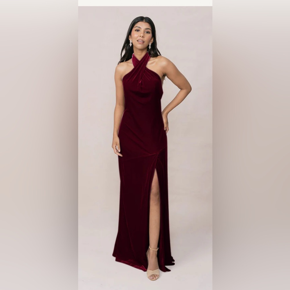 Revelry Deep Red Velvet Maxi Dress